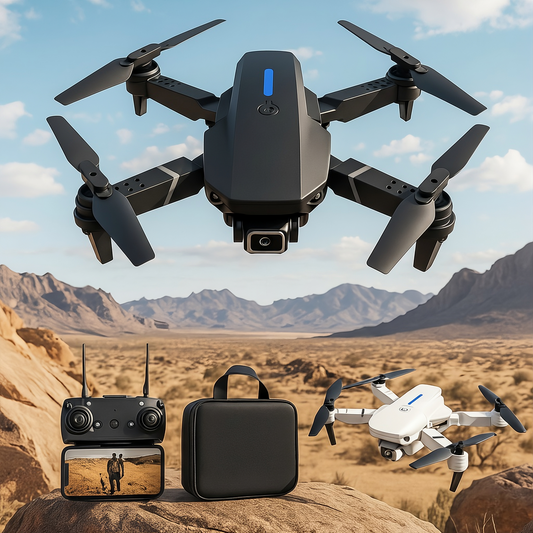 Foldable 4k Camera Drone - WiFi FPV, 360° Flip, Altitude Hold, LED Lights